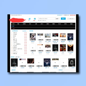 苹果cms8001黑色视频模板·